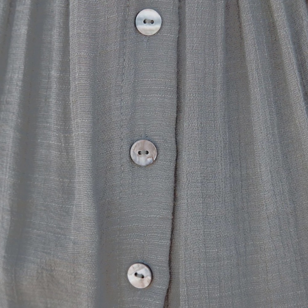 SOLD OUT Gray Gauze Boho Button Maxi Dress - Picture 7 of 8
